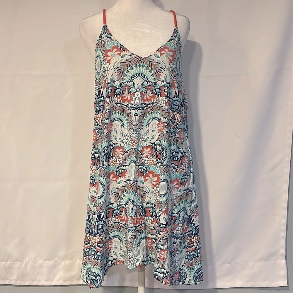 HELEN JON women summer sundress Dress Swim swimsuit Coverup floral Large straps‎